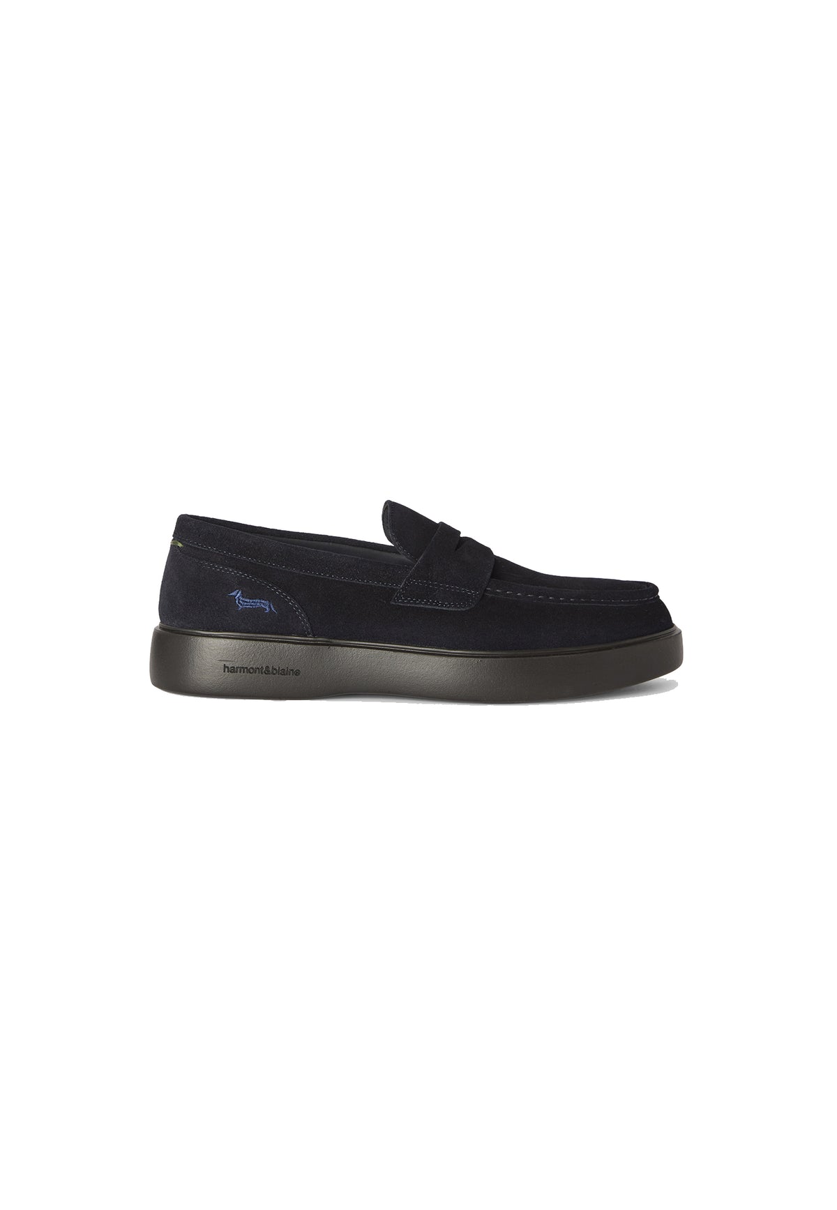 Mocassino scarpa slip-on blu camoscio pelle Harmont&Blaine A26 EFM262.120.1A0 //BLU HARMONT&BLAINE 