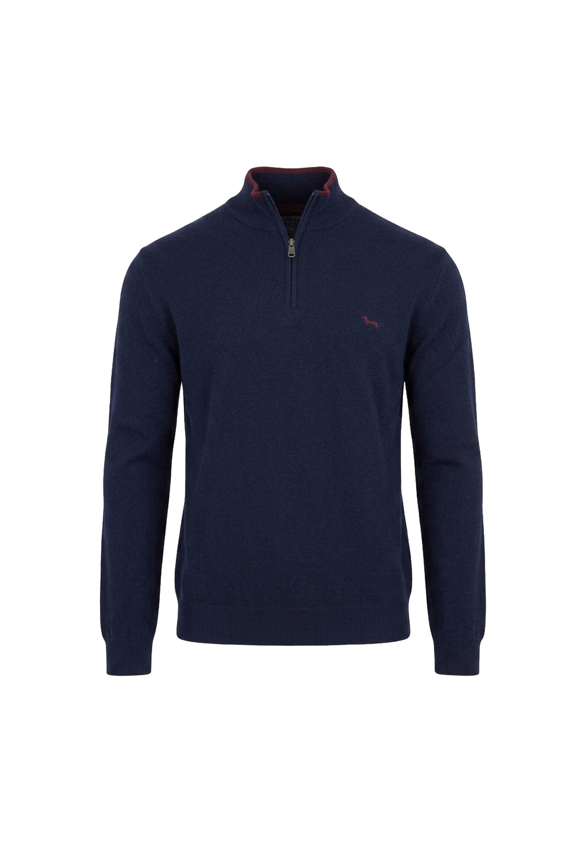 Maglia blu mezza zip collo alto Harmont & Blaine A26 HRR444030187 801801 HARMONT&BLAINE 