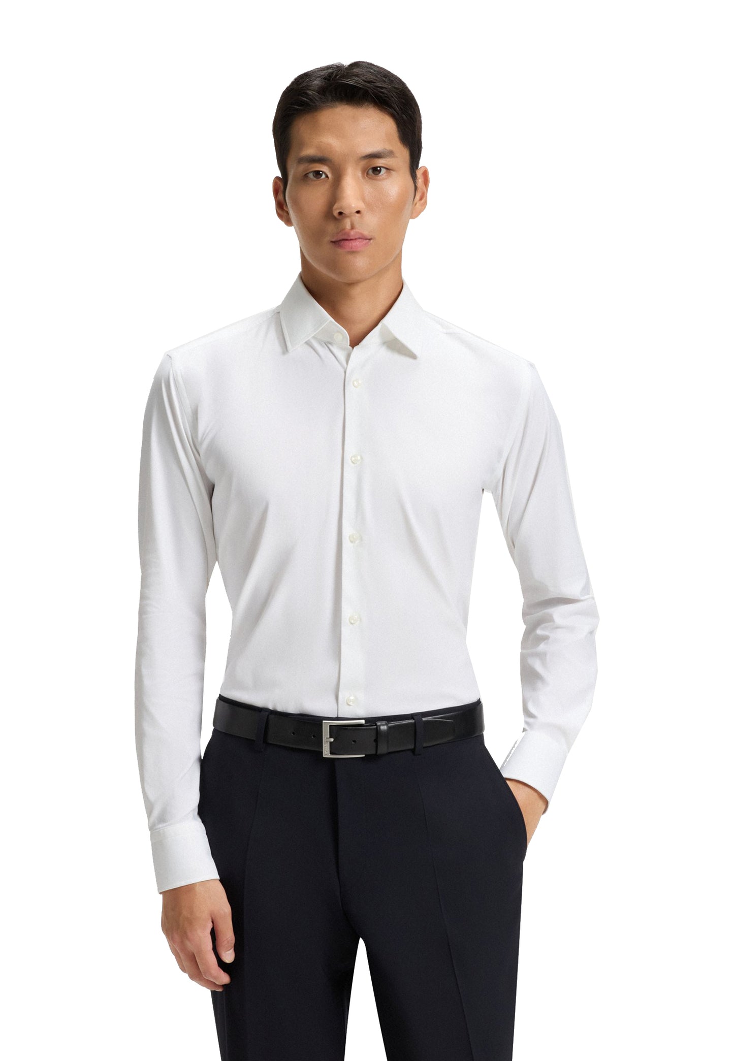 Camicia bianca poliestere Hugo Boss A26 50503356 100100 HUGO BOSS 