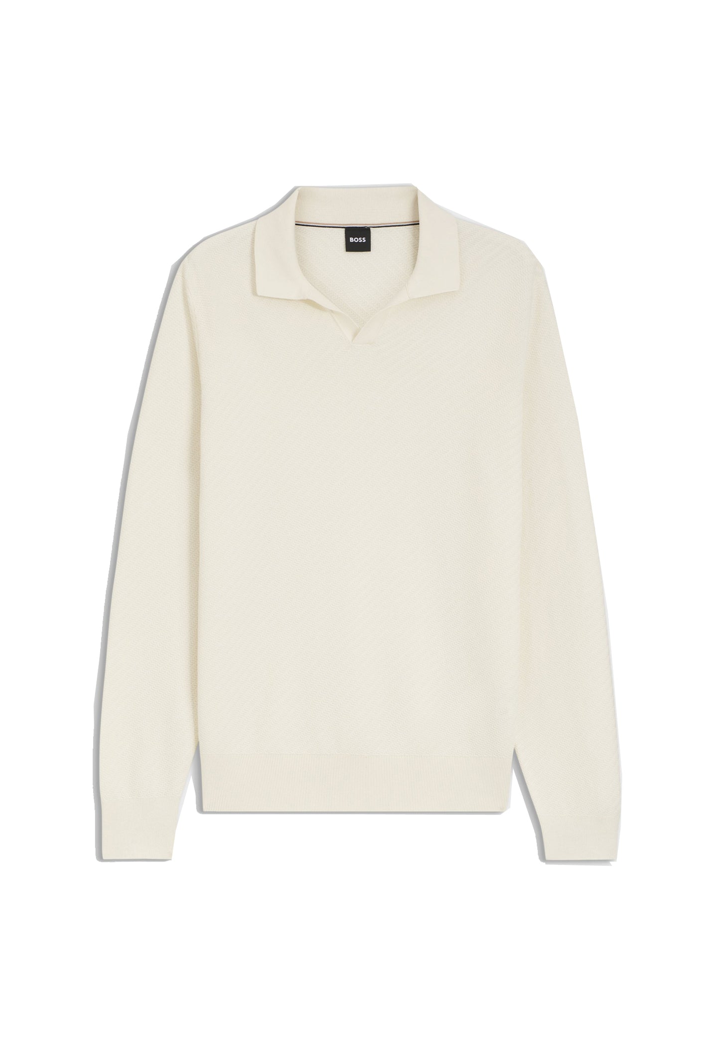 Maglione bianca cotone lavorato con colletto Hugo Boss A26 50565511 118118 HUGO BOSS 