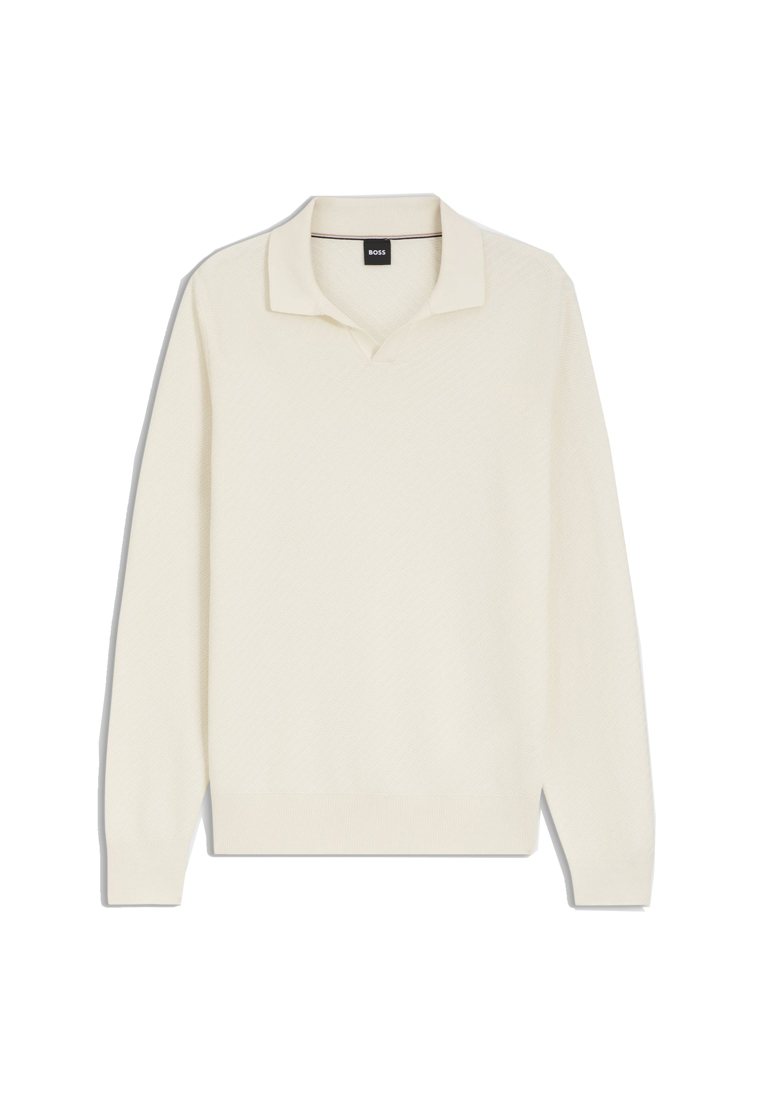 Maglione bianca cotone lavorato con colletto Hugo Boss A26 50565511 118118 HUGO BOSS 