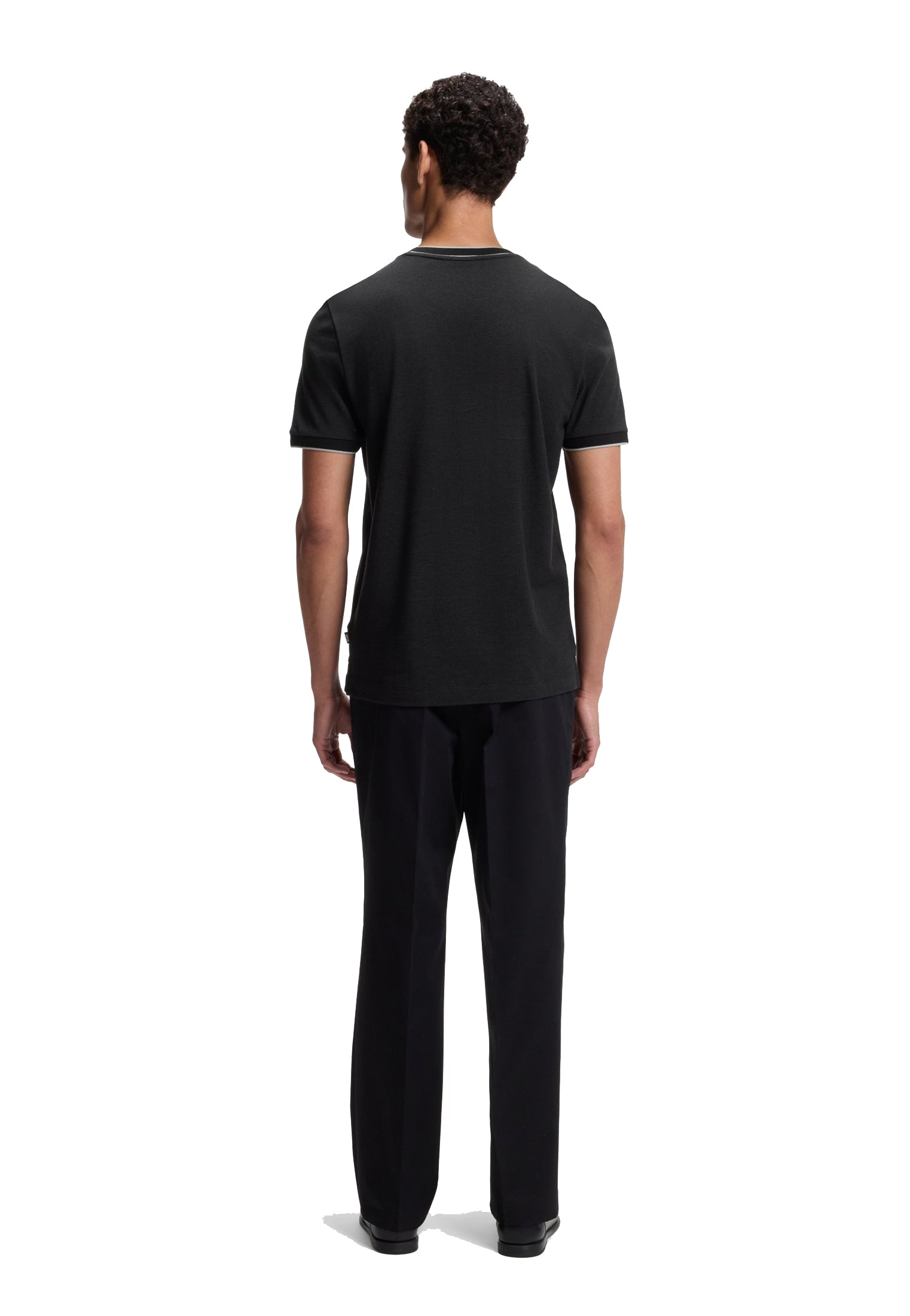 T-shirt girocollo nera cotone Hugo Boss A26 50565742 001001 HUGO BOSS 