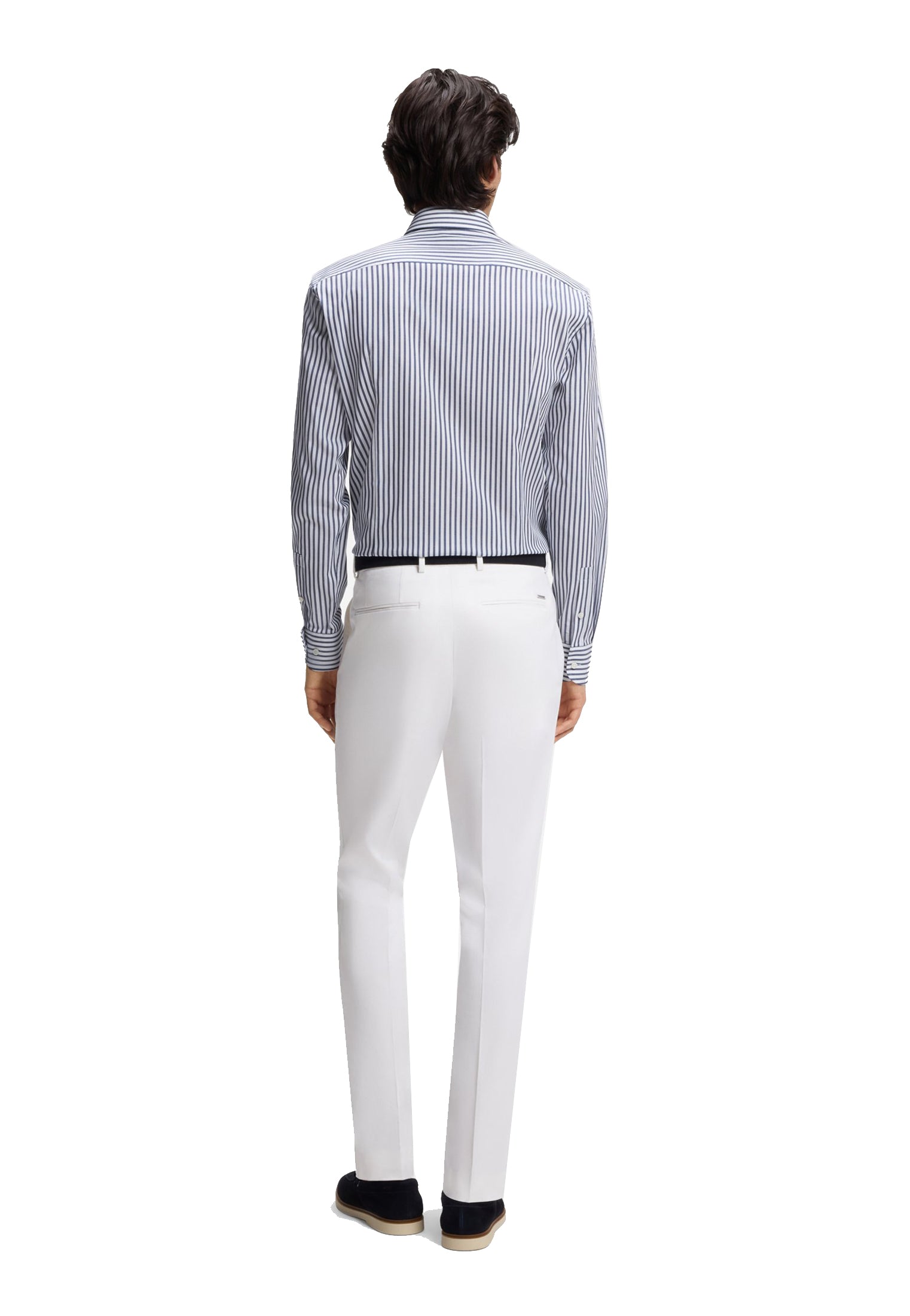 Camicia a righe blu slim fit cotone Hugo Boss A26 50567021 404404 HUGO BOSS 