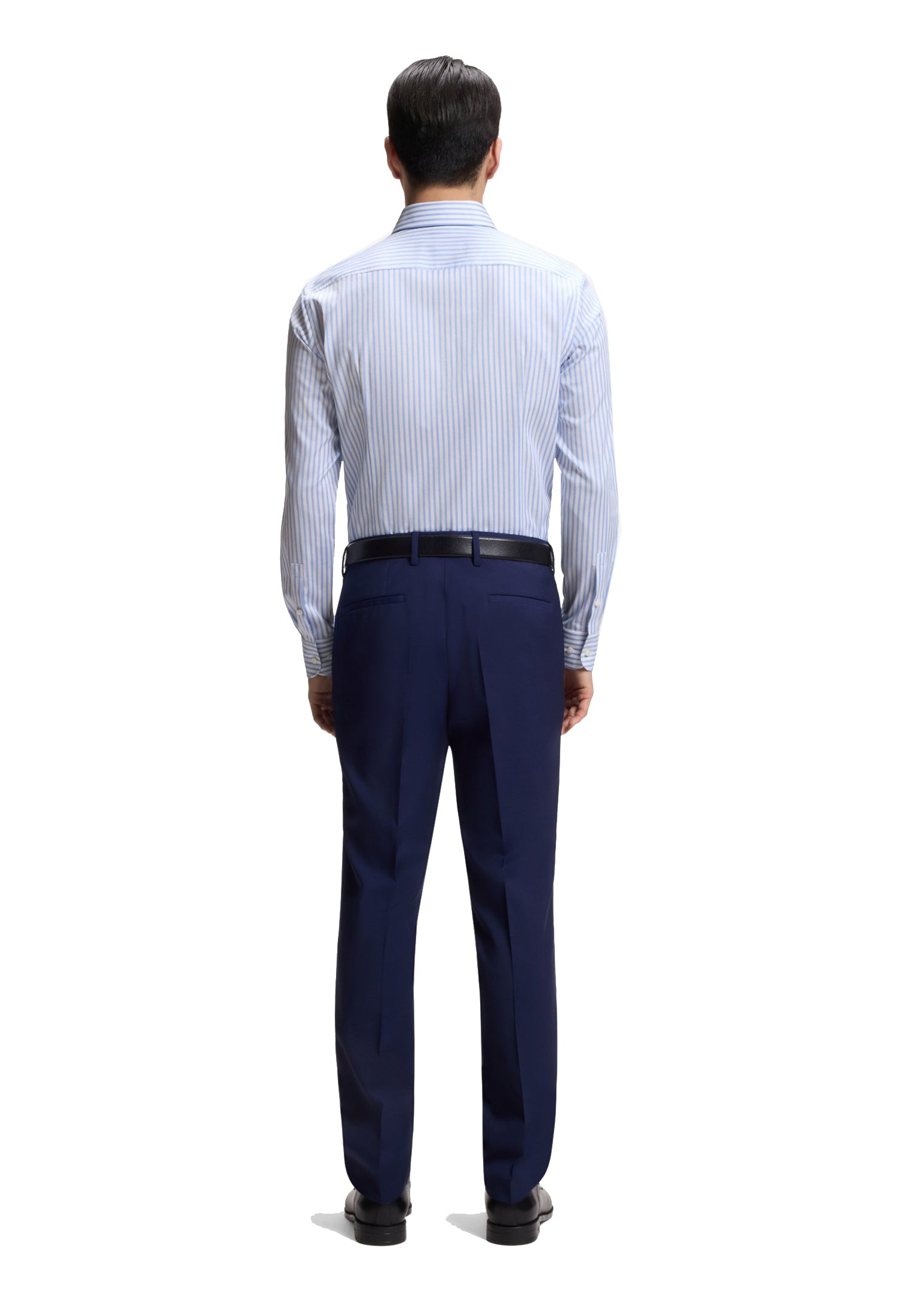 Camicia a righe azzurre slim fit cotone Hugo Boss A26 50567021 452452 HUGO BOSS 