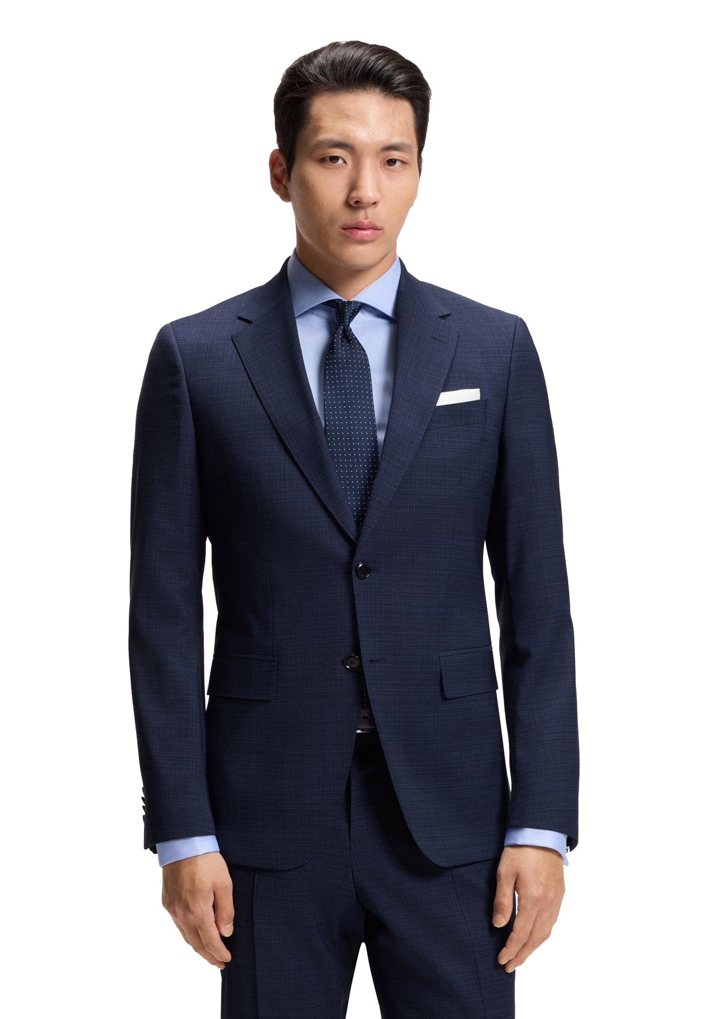 Completo Abito due pezzi slim fit blu lana elasticizzata Hugo Boss A26 50567236 404404 HUGO BOSS 