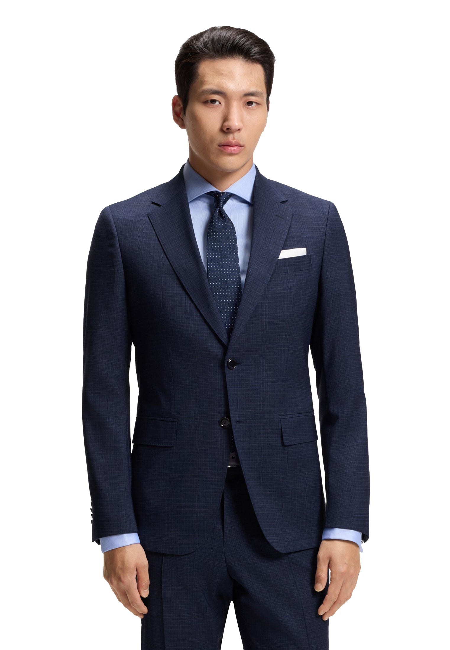 Completo Abito due pezzi slim fit blu lana elasticizzata Hugo Boss A26 50567236 404404 HUGO BOSS 
