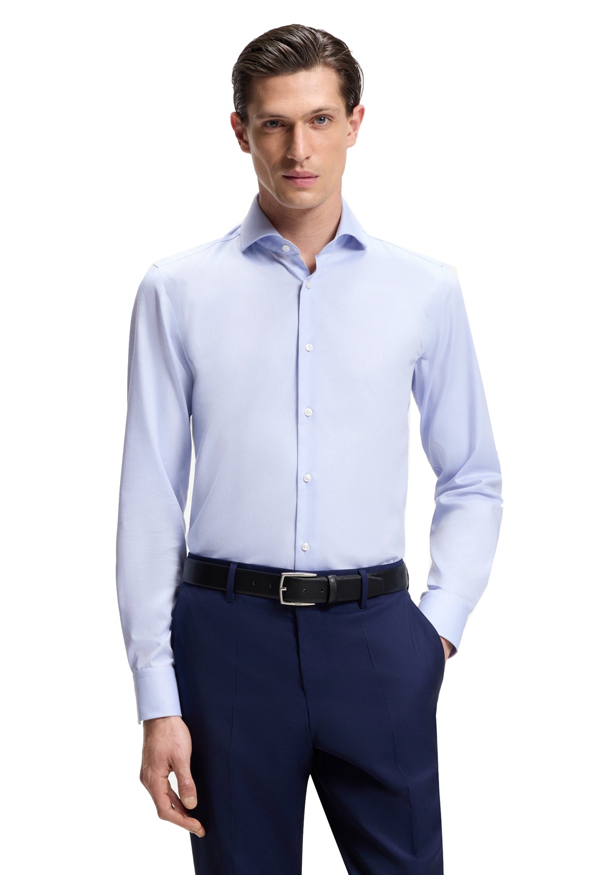Camicia azzurra slim fit cotone Hugo Boss A26 50567316 450450 HUGO BOSS 