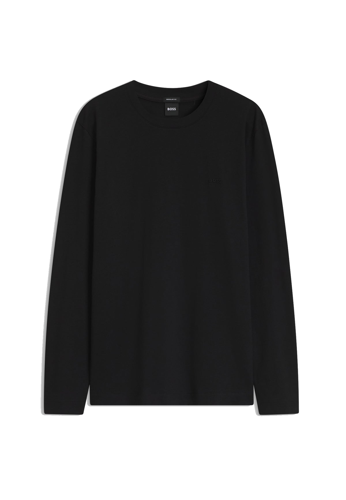 Maglia girocollo nera cotone regular fit Hugo Boss A26 50567762 001001 HUGO BOSS 