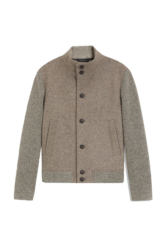Cappotto corto marrone misto lana vergine Hugo Boss A26 50571866 240240 HUGO BOSS 