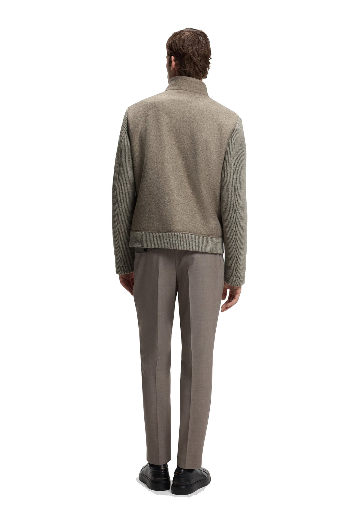 Cappotto corto marrone misto lana vergine Hugo Boss A26 50571866 240240 HUGO BOSS 