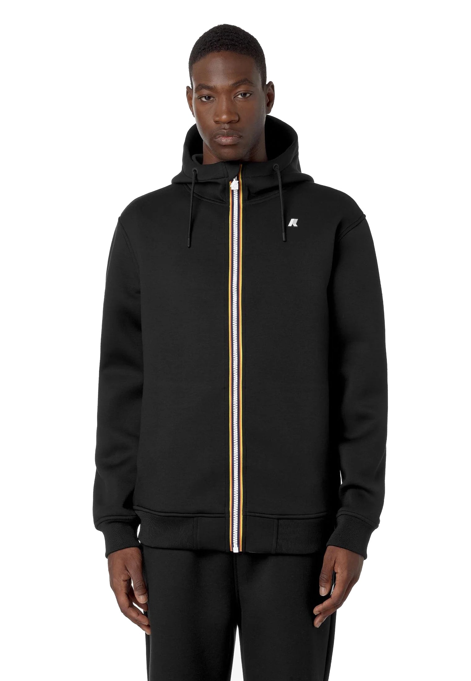 Giacca in pile con cappuccio nera Rainer Spacer K-way A26 K2141DW USYUSY K-WAY 