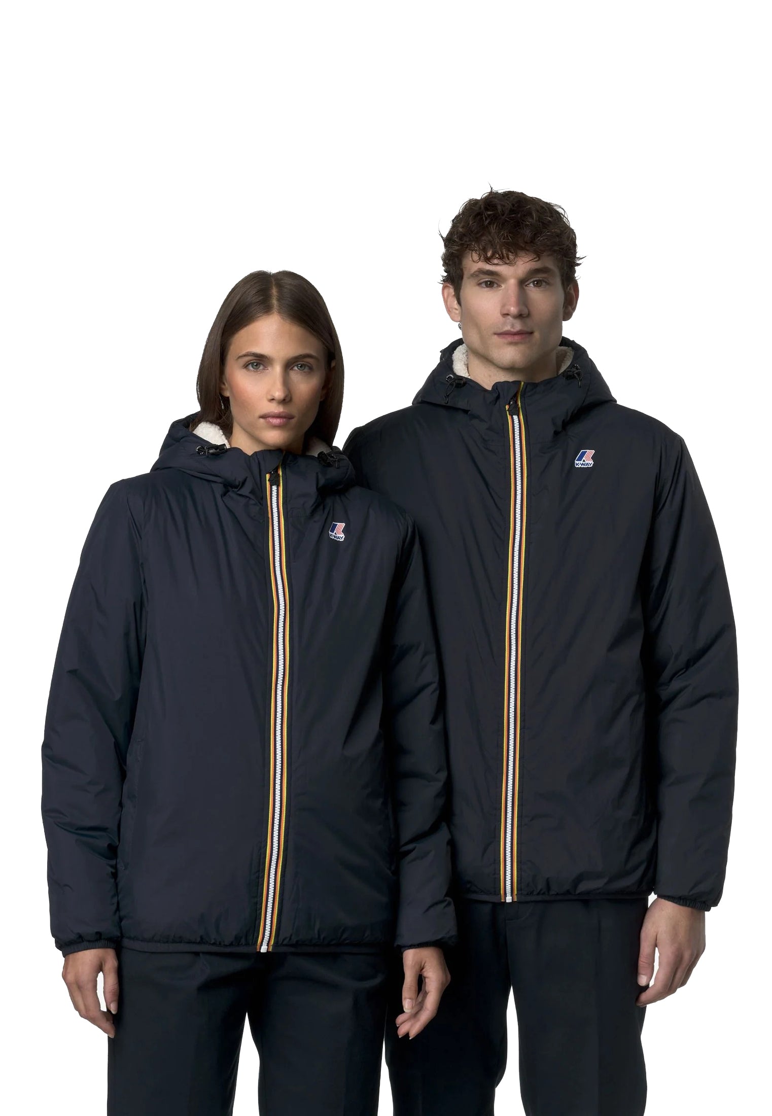 Giacca blu Le Vrai 4.0 Claude orsetto impermeabile antivento K-Way A26 K21515W K89K89 K-WAY 