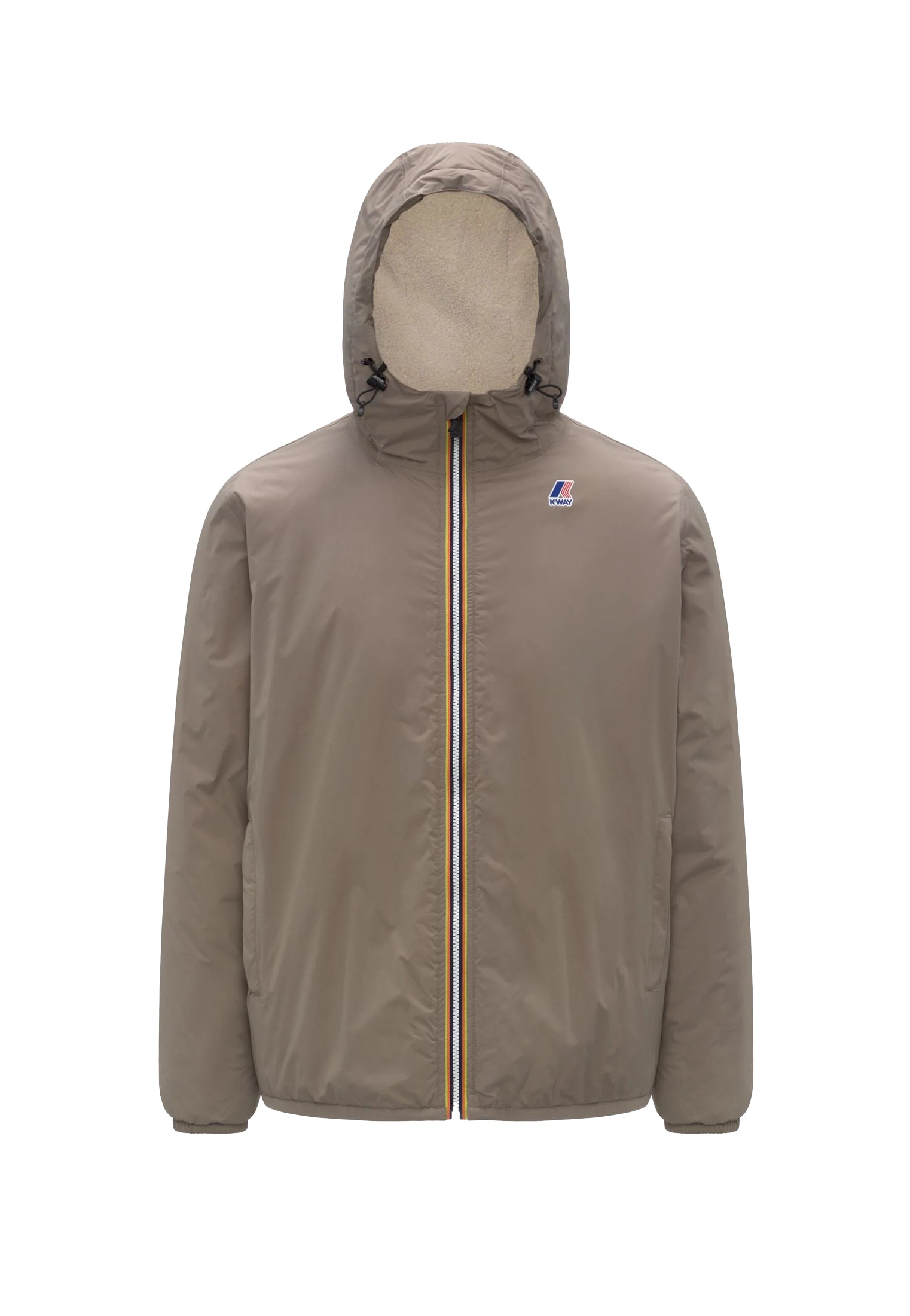 Giacca beige Le Vrai 4.0 Claude orsetto impermeabile antivento K-Way A26 K21515W WG9WG9 K-WAY 