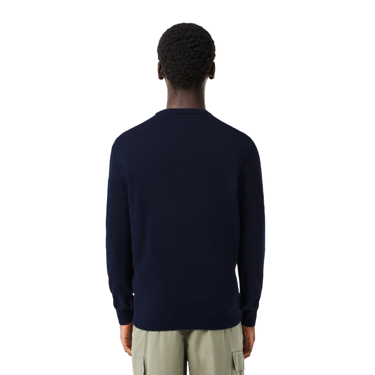Maglione girocollo a tinta unita blu navy Lacoste A26 AH0128 166166 LACOSTE 
