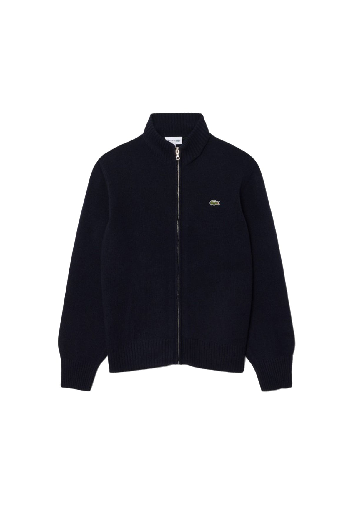 Maglione pullover con zip blu lana Lacoste A26 AH5181 166166 LACOSTE 