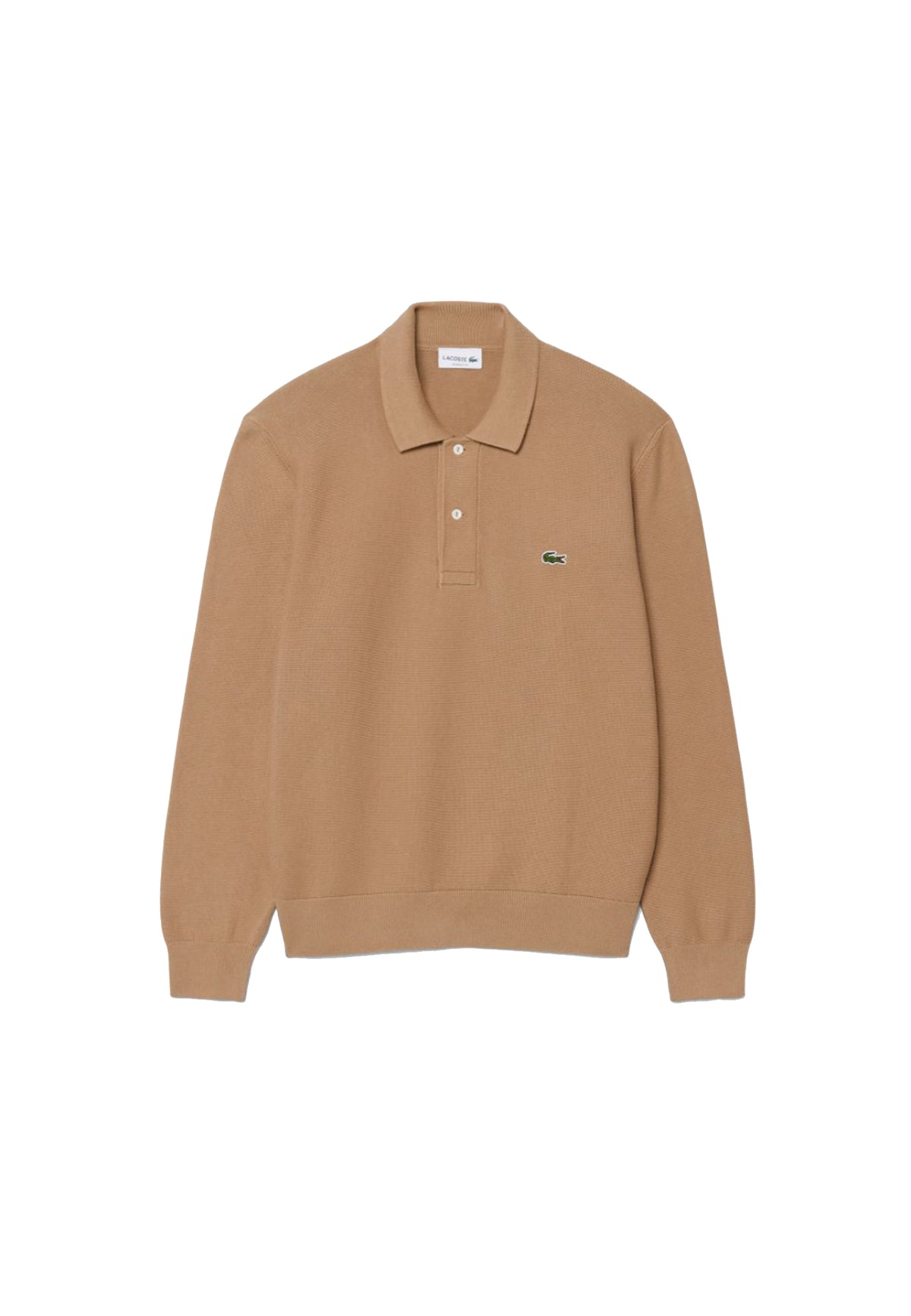 Maglia a polo maniche lunghe marrone cotone Lacoste A26 AH9904 SIXSIX LACOSTE 