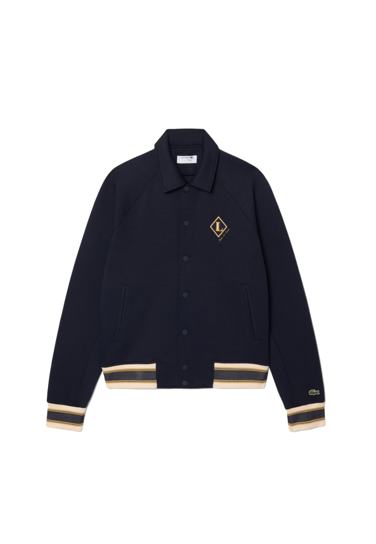 Giacca college in maglia blu Lacoste A26 BH8614 MXQMXQ LACOSTE 