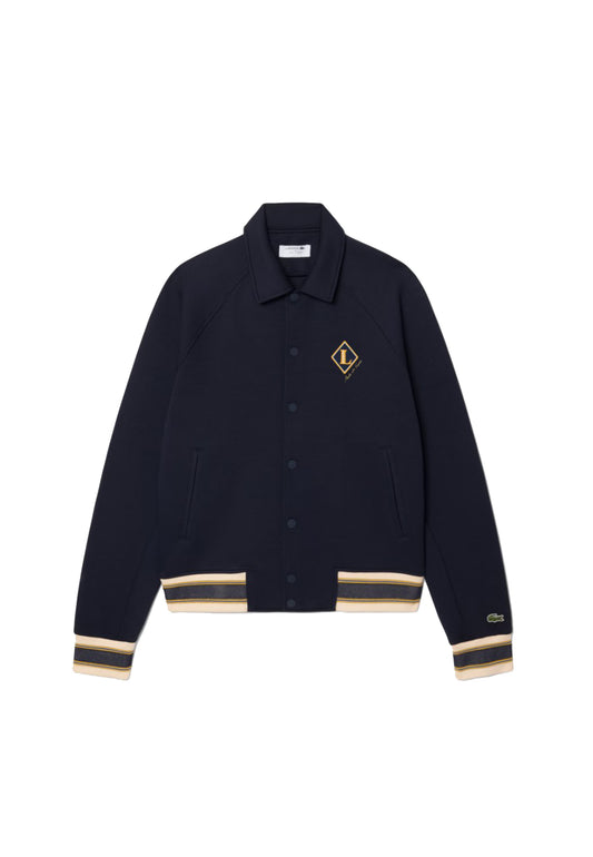 Giacca college in maglia blu Lacoste A26 BH8614 MXQMXQ LACOSTE 