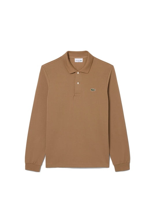Polo manica lunga beige cotone classic fit Lacoste A26 L1312 SIXSIX LACOSTE 