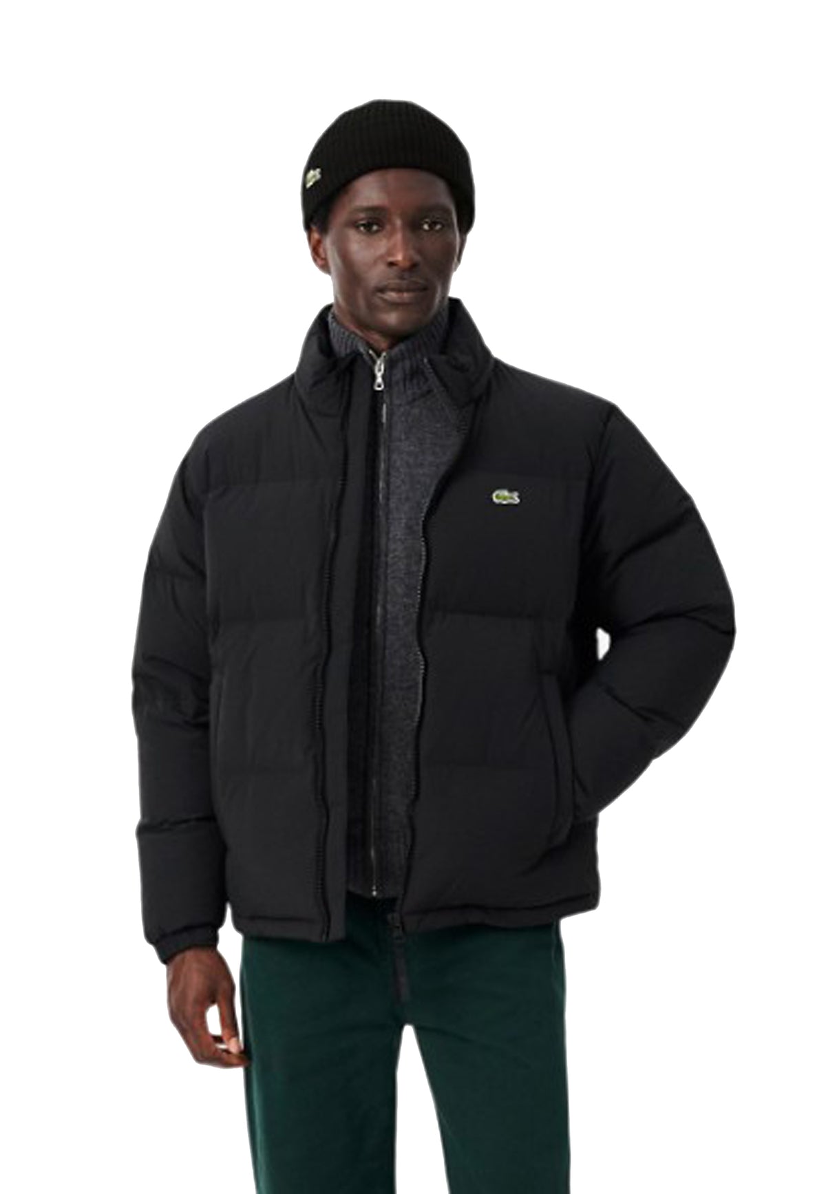 Berretto lana nero classico Lacoste A26 RB0001 3131 LACOSTE 