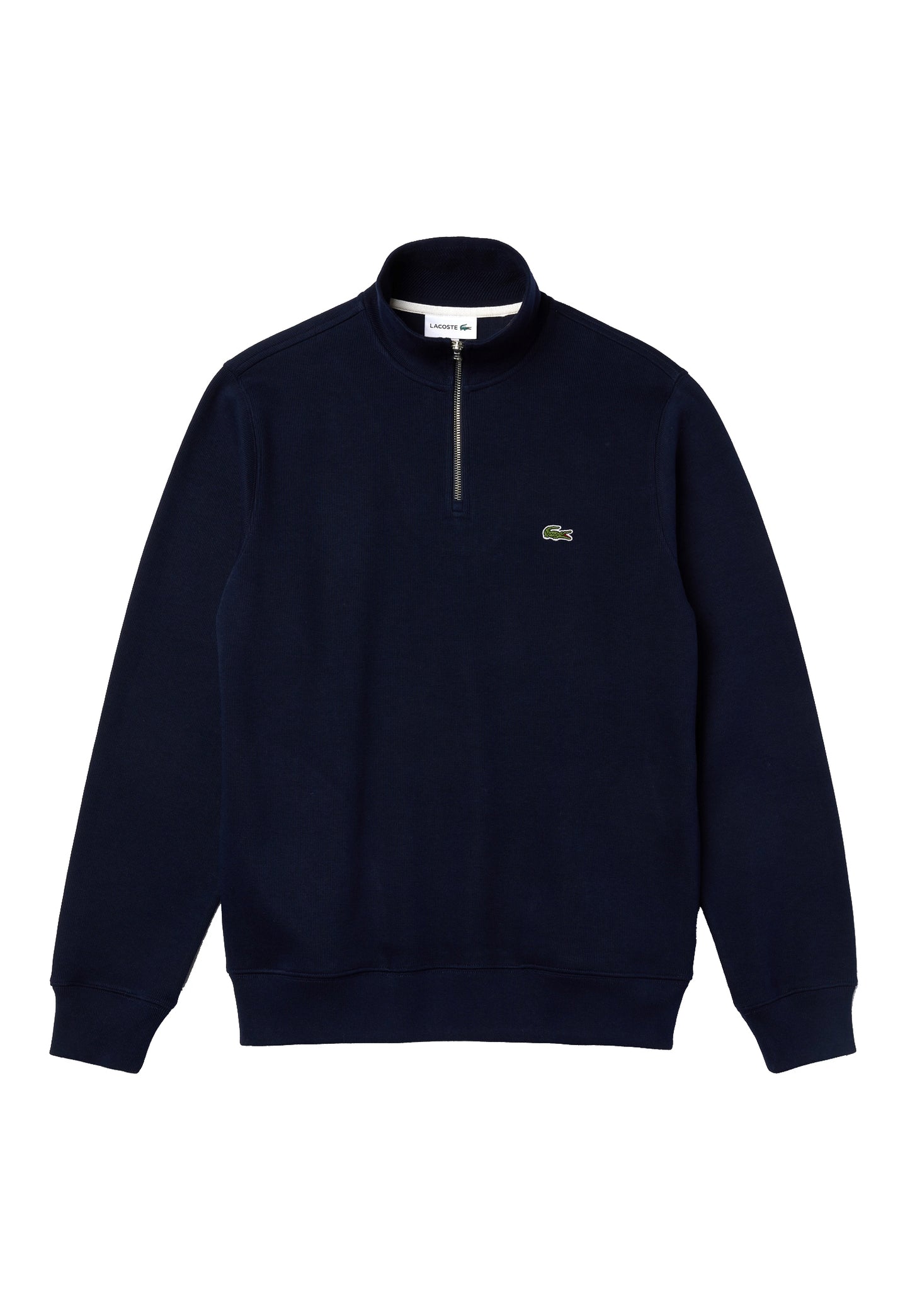 Felpa blu interlock a collo alto con mezza zip Lacoste A26 SH1927 166166 LACOSTE 