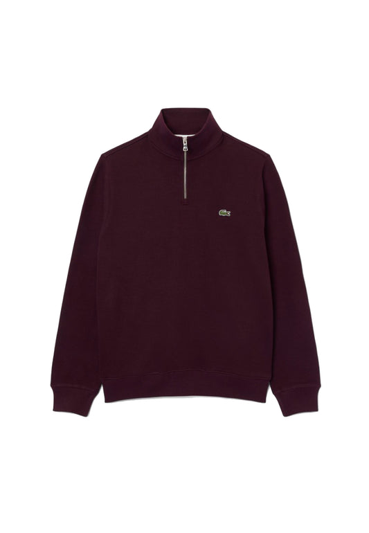 Felpa marrone interlock a collo alto con mezza zip Lacoste A26 SH1927 3KE3KE LACOSTE 