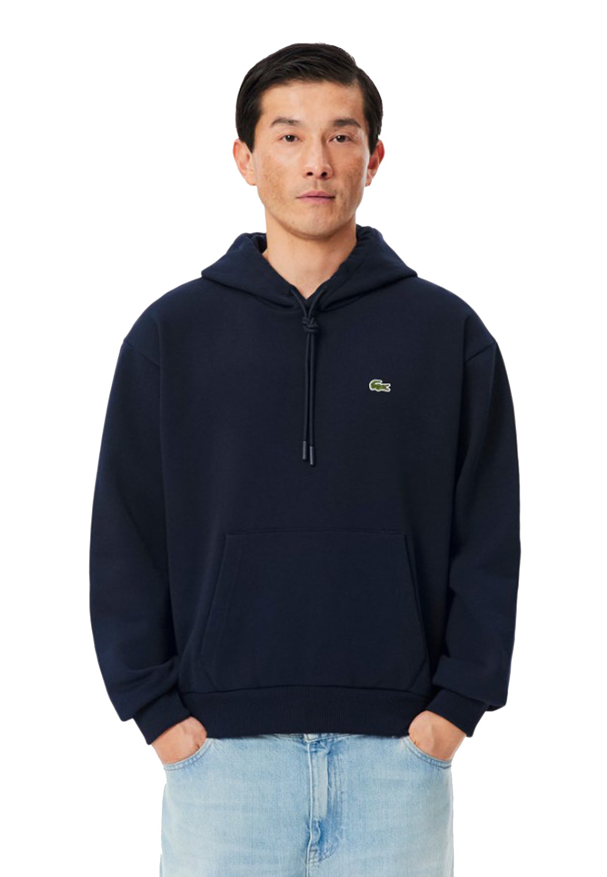Felpa con cappuccio blu misto cotone Lacoste A26 SH8863 166166 LACOSTE 