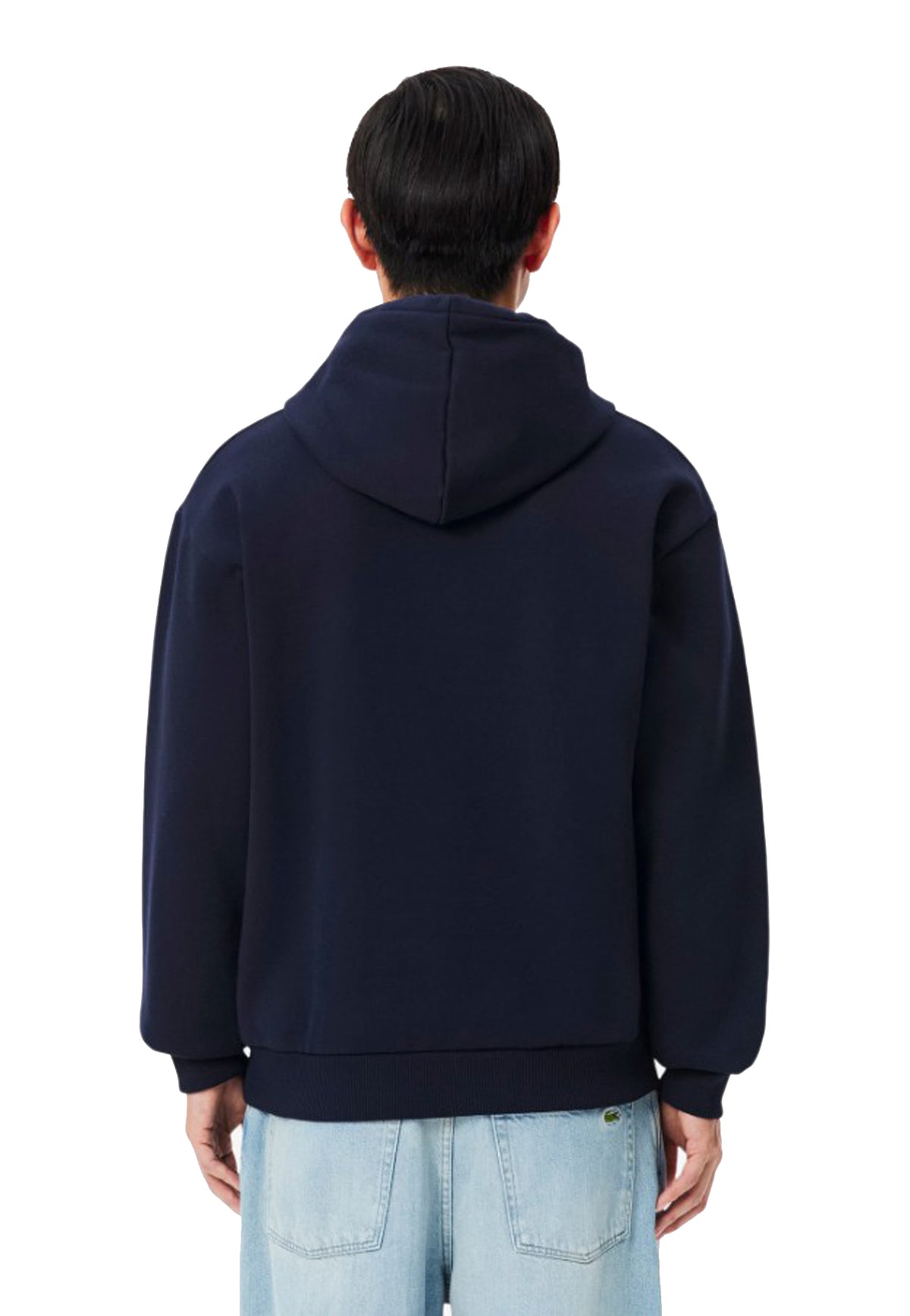 Felpa con cappuccio blu misto cotone Lacoste A26 SH8863 166166 LACOSTE 