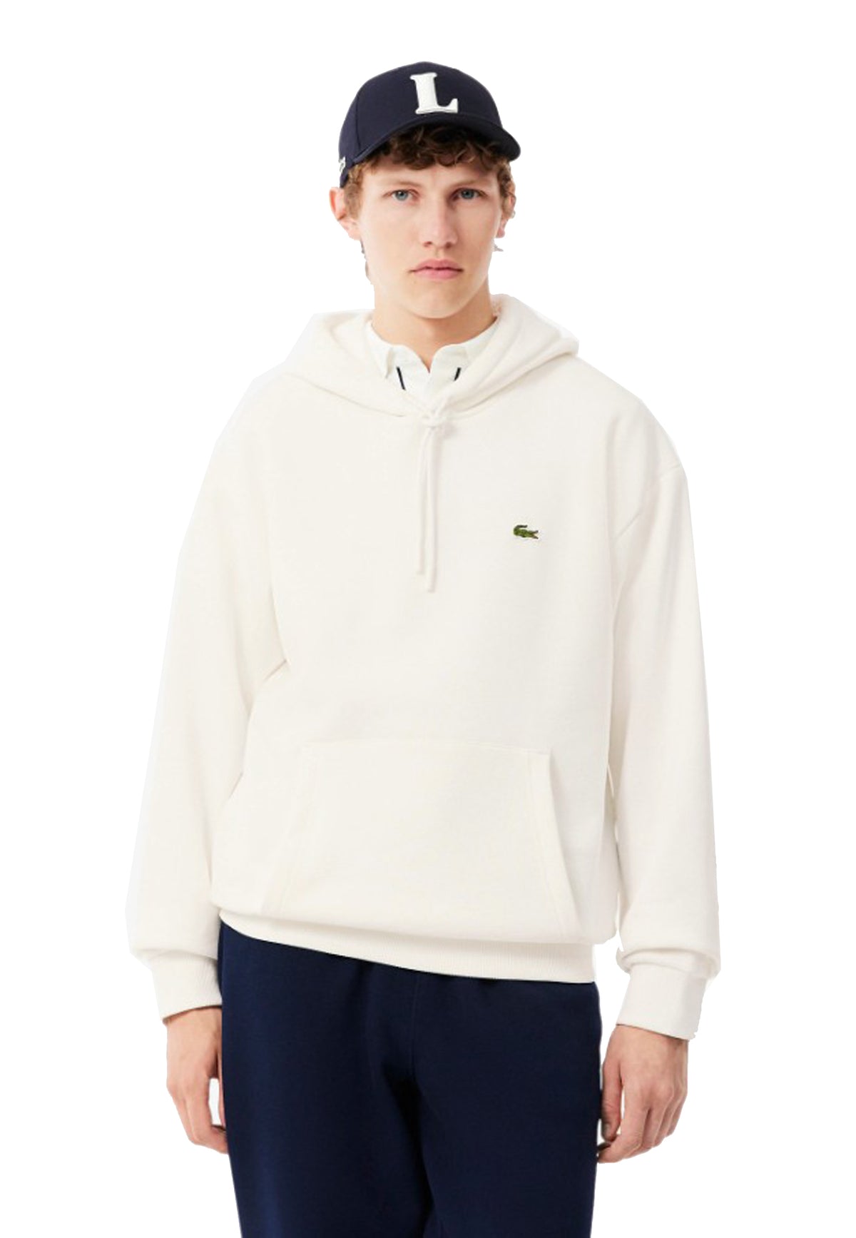 Felpa con cappuccio bianca misto cotone Lacoste A26 SH8863 70V70V LACOSTE 