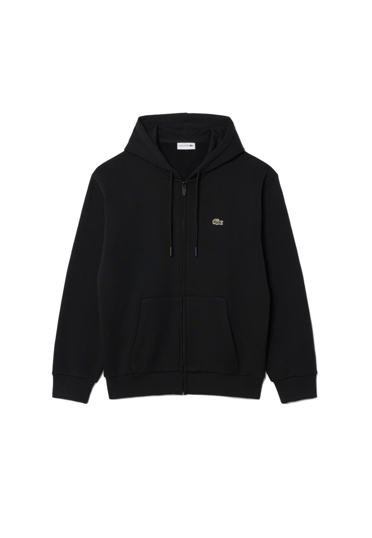 Felpa con cappuccio e full zip nera Lacoste A26 SH8864 3131 LACOSTE 