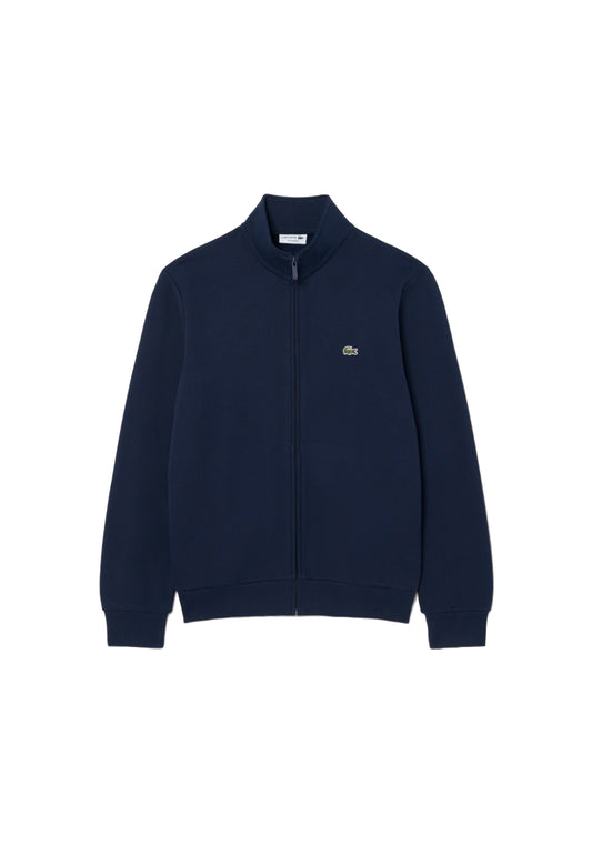Felpa blu full zip felpata misto cotone Lacoste A26 SH8870 166166 LACOSTE 
