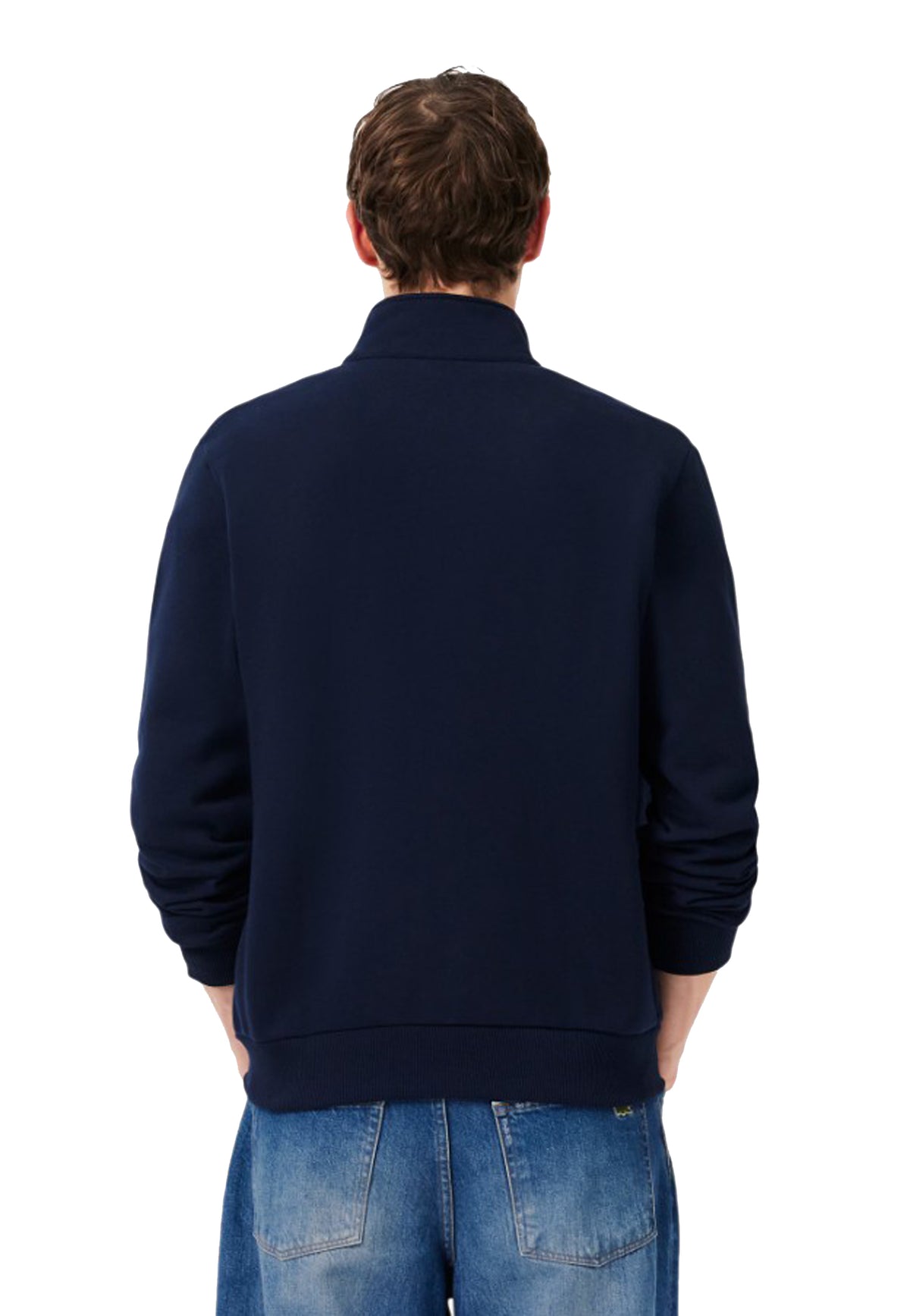 Felpa blu full zip felpata misto cotone Lacoste A26 SH8870 166166 LACOSTE 
