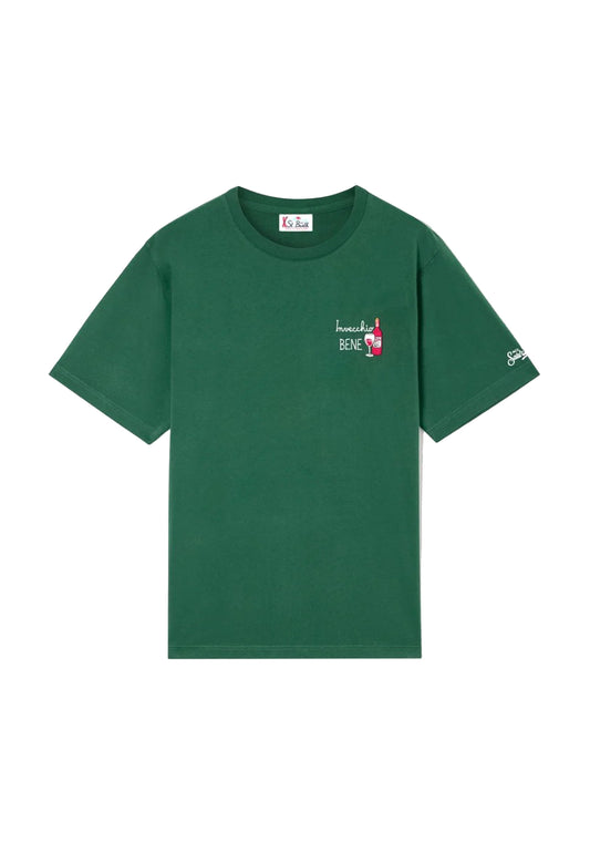 T-shirt girocollo verde cotone Invecchio Bene Arnott MC2 Saint Barth A26 ARN0001 03582M03582M MC2 