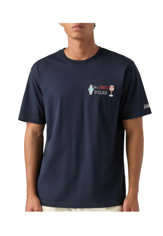 T-shirt girocollo blu cotone Spritz O'Clock Arnott MC2 Saint Barth A26 ARN0001 03590M03590M MC2 