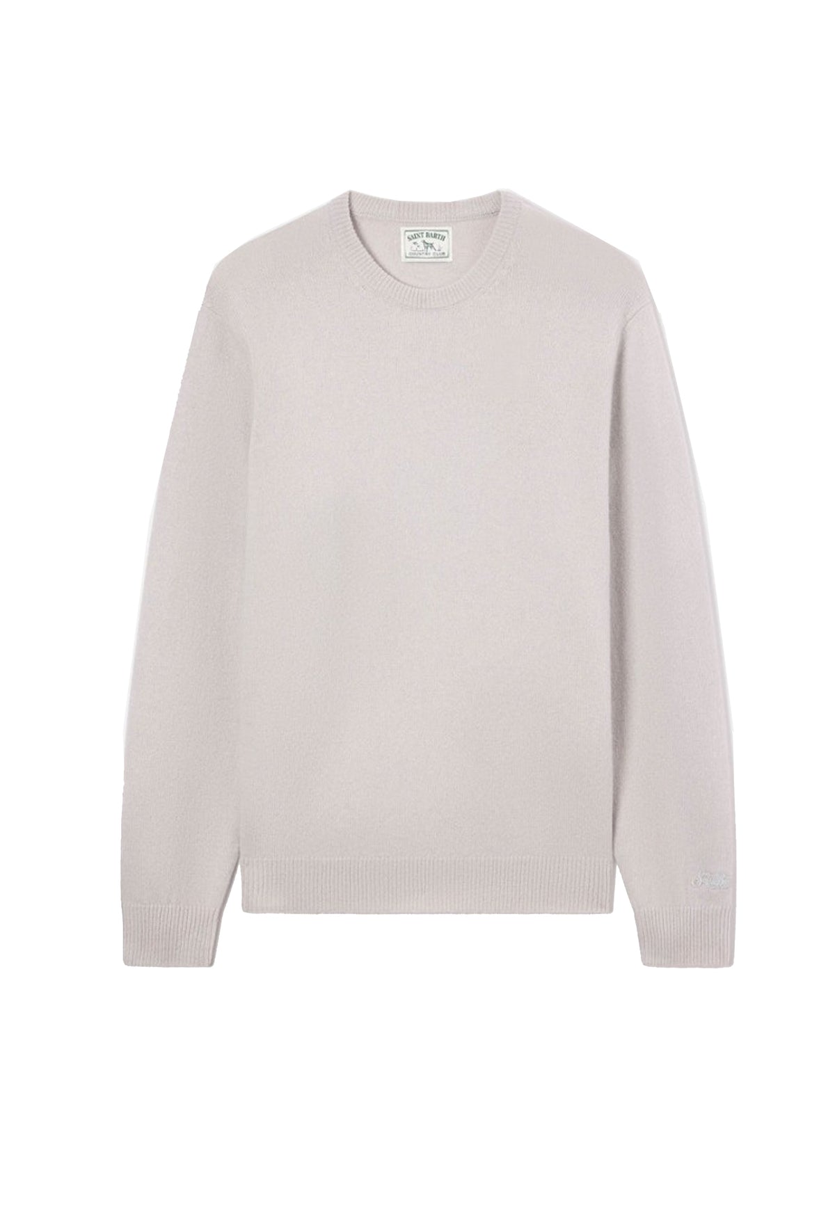 Maglia girocollo grigia chiaro lana Regent Lambswool MC2 Saint Barth A26 REGE011 00028M00028M MC2 