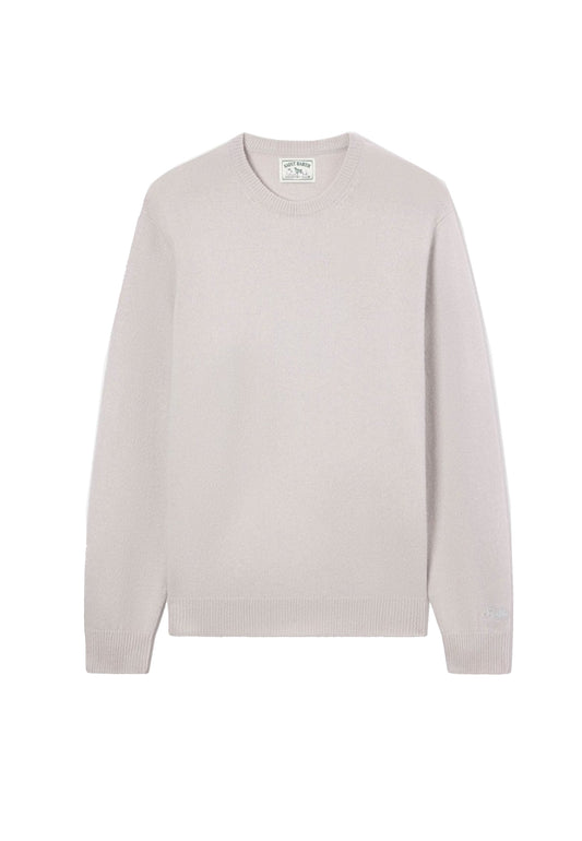 Maglia girocollo grigia chiaro lana Regent Lambswool MC2 Saint Barth A26 REGE011 00028M00028M MC2 