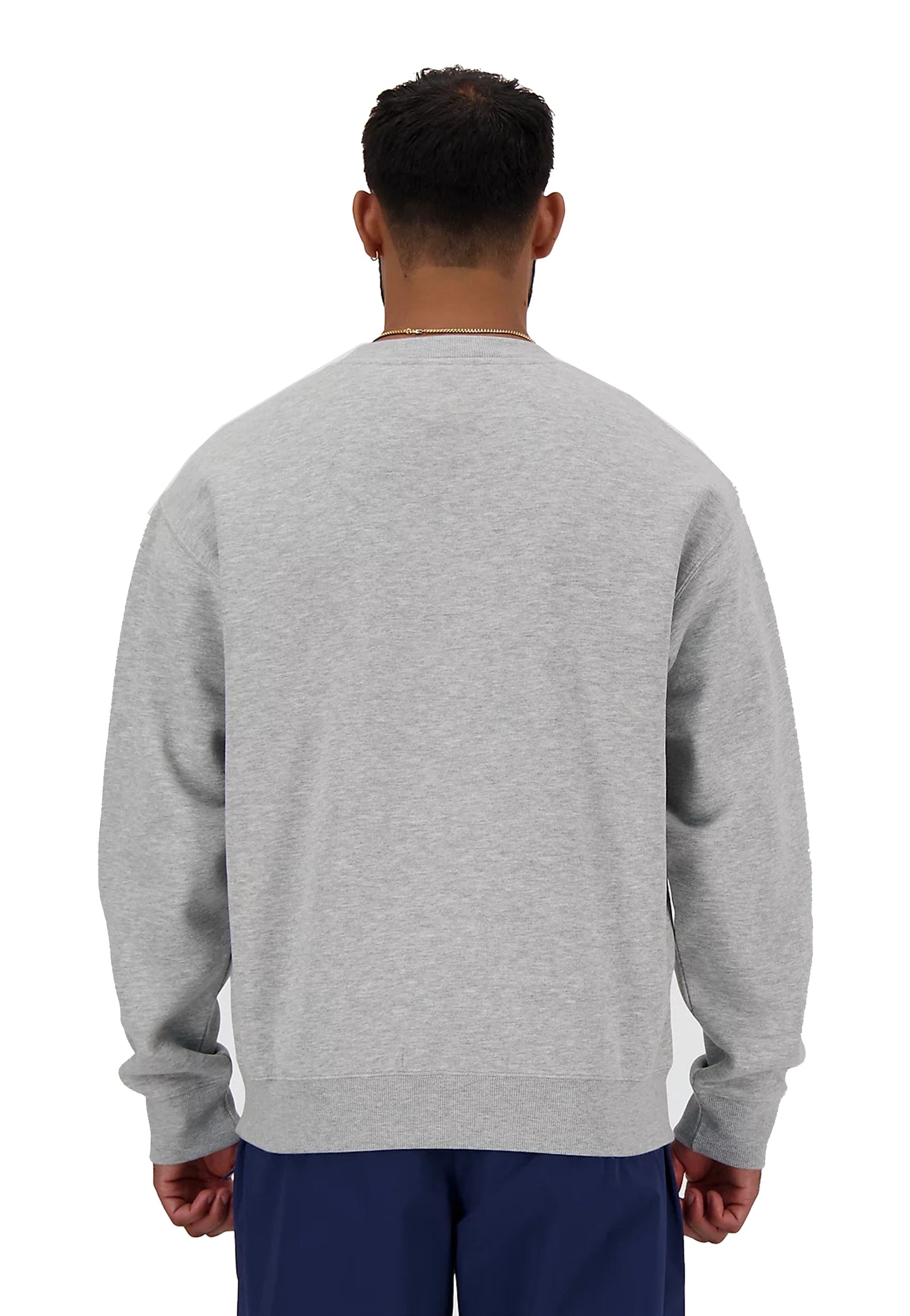 Felpa girocollo grigia felpata Sport Essentials Fleece Crew New Balance A26 MT41510AG // NEW BALANCE 