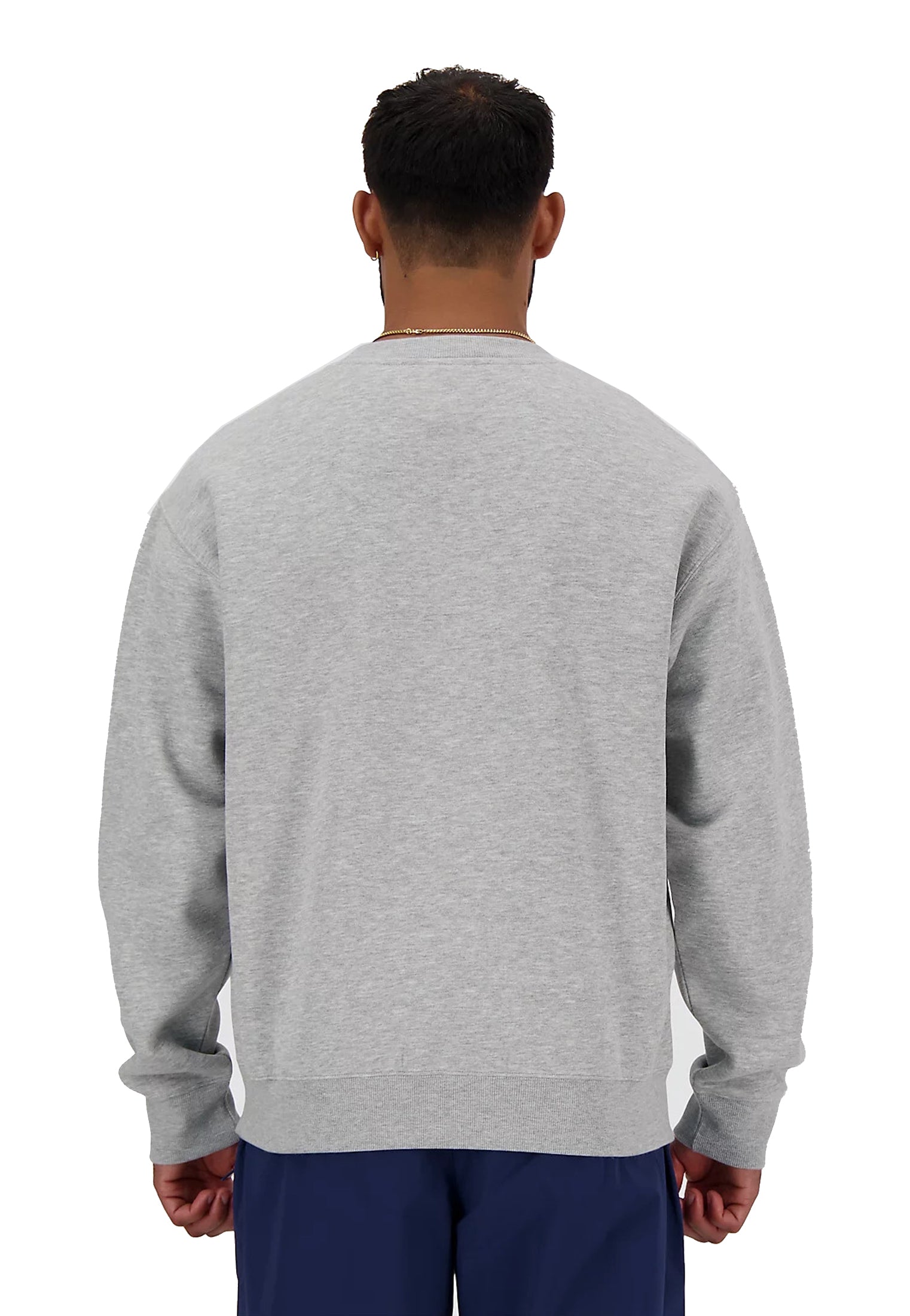 Felpa girocollo grigia felpata Sport Essentials Fleece Crew New Balance A26 MT41510AG // NEW BALANCE 