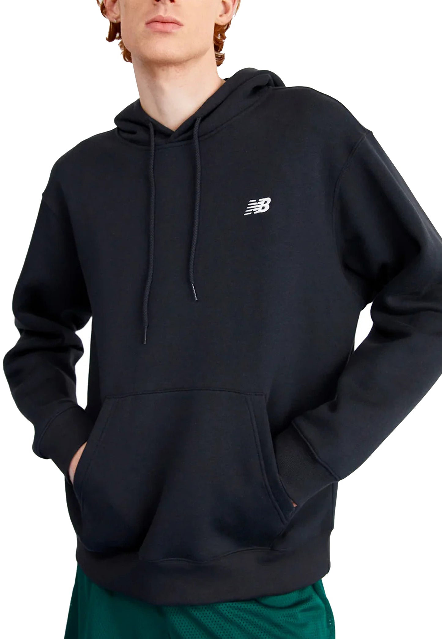 Felpa con cappuccio nera Sport Essentials Fleece New Balance A26 MT41511BK // NEW BALANCE 
