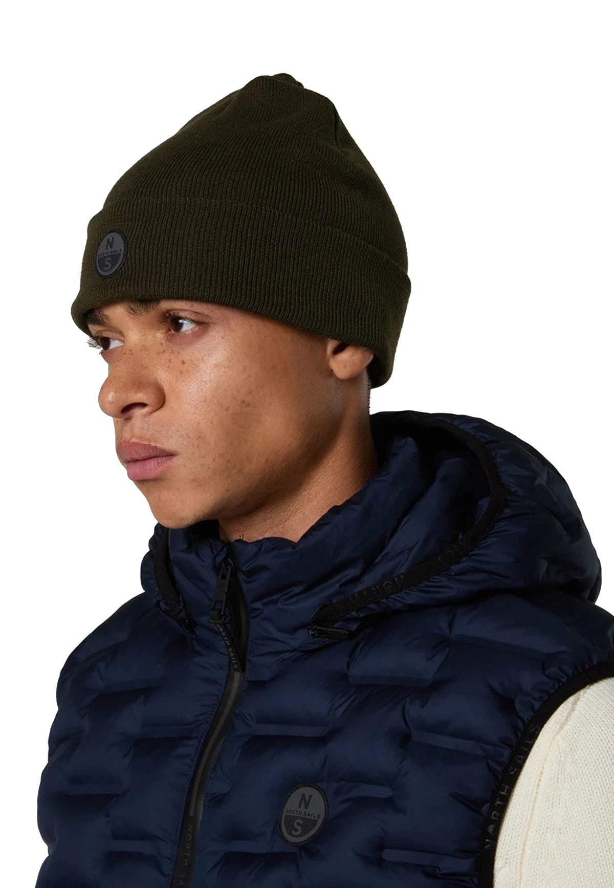 Berretto invernale con patch verde scuro North Sails A26 623440 04370437 NORTH SAILS 