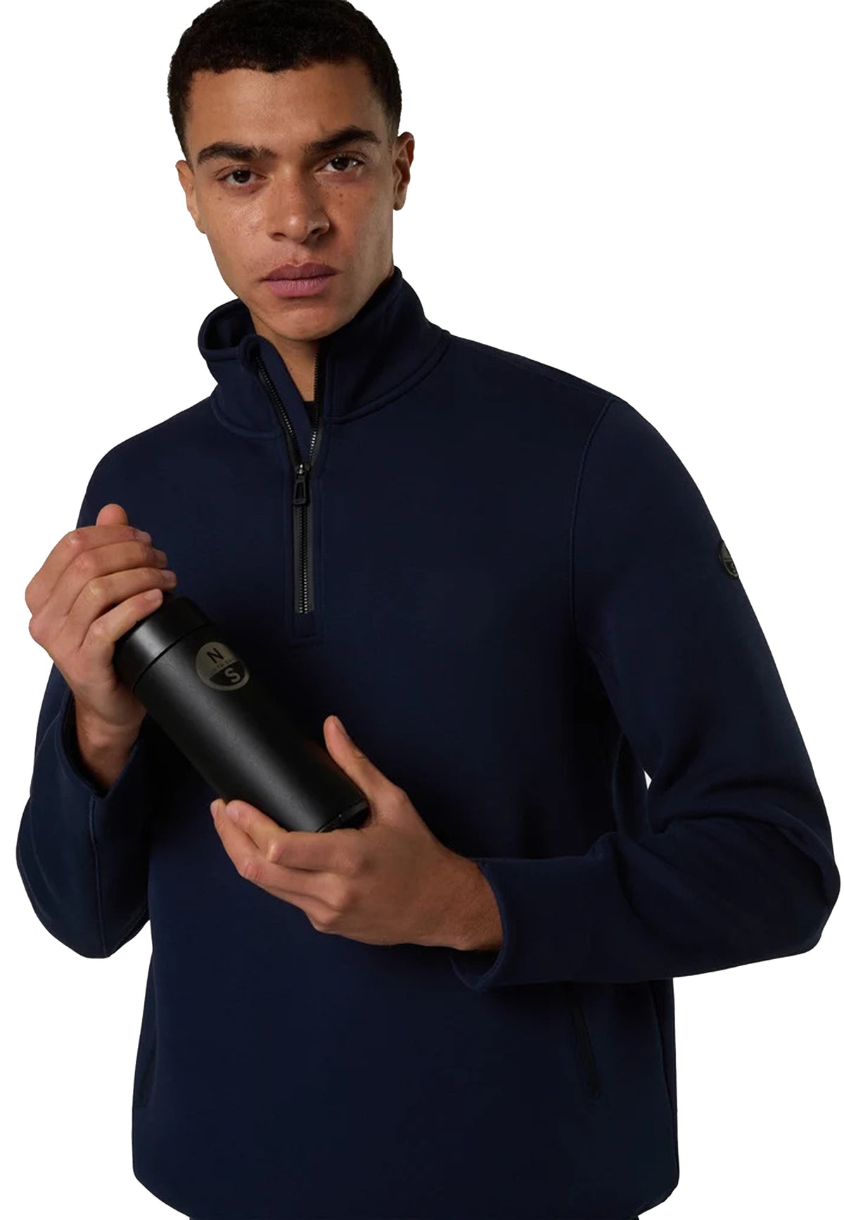 Felpa mezza zip blu piqué scuba traspirante North Sails A26 691417 08020802 NORTH SAILS 