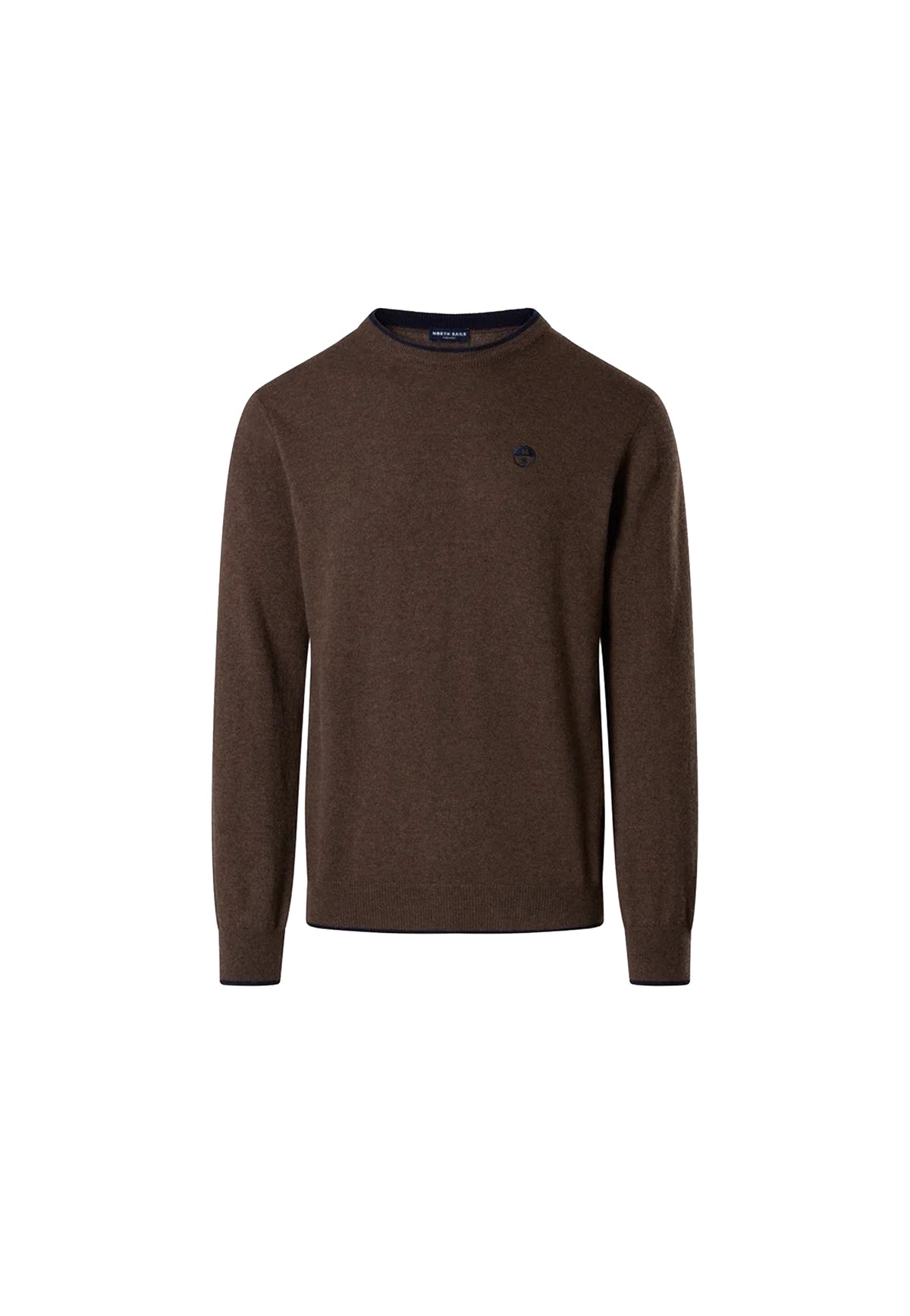 Maglione marrone girocollo in misto lana cashmere North Sails A26 699486 01460146 NORTH SAILS 