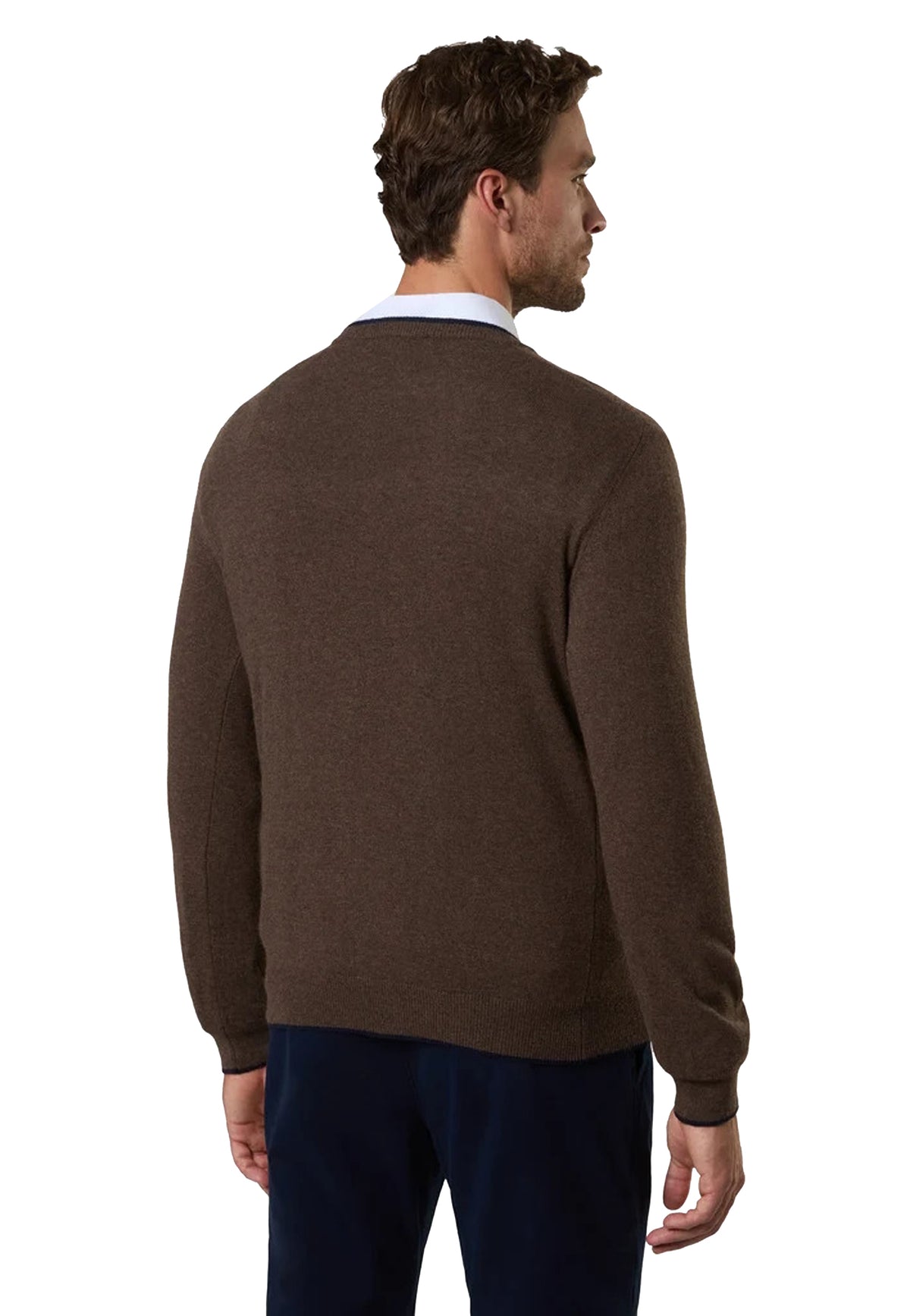 Maglione marrone girocollo in misto lana cashmere North Sails A26 699486 01460146 NORTH SAILS 