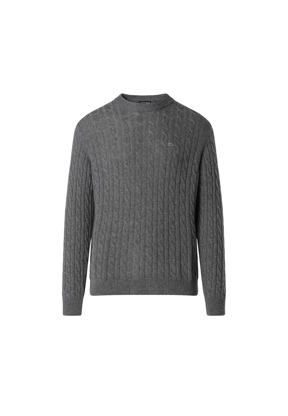 Maglione girocollo a trecce grigio misto lana cashmere North Sails A26 699491 09280928 NORTH SAILS 