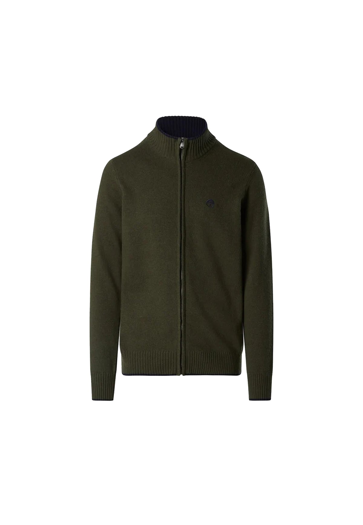 Maglione con zip verde scuro misto cashmere lana North Sails A26 699528 04370437 NORTH SAILS 