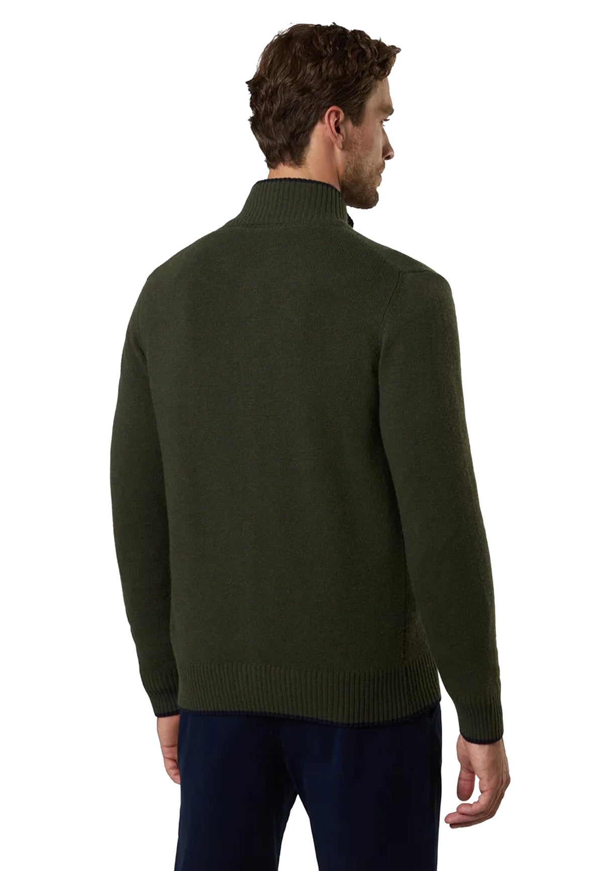 Maglione con zip verde scuro misto cashmere lana North Sails A26 699528 04370437 NORTH SAILS 