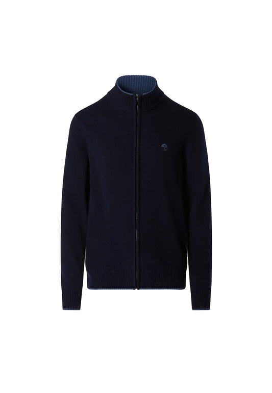 Maglione con zip blu scuro misto cashmere lana North Sails A26 699528 08020802 NORTH SAILS 