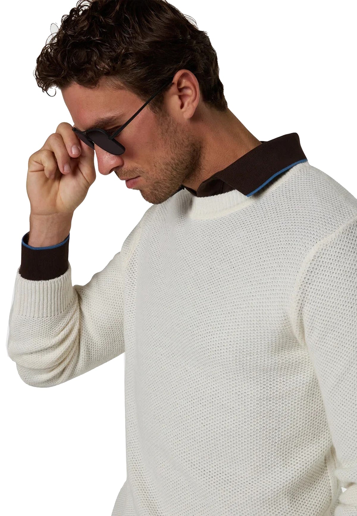 Maglione panna girocollo nido d'ape misto lana e cashmere North Sails A26 699584 01050105 NORTH SAILS 