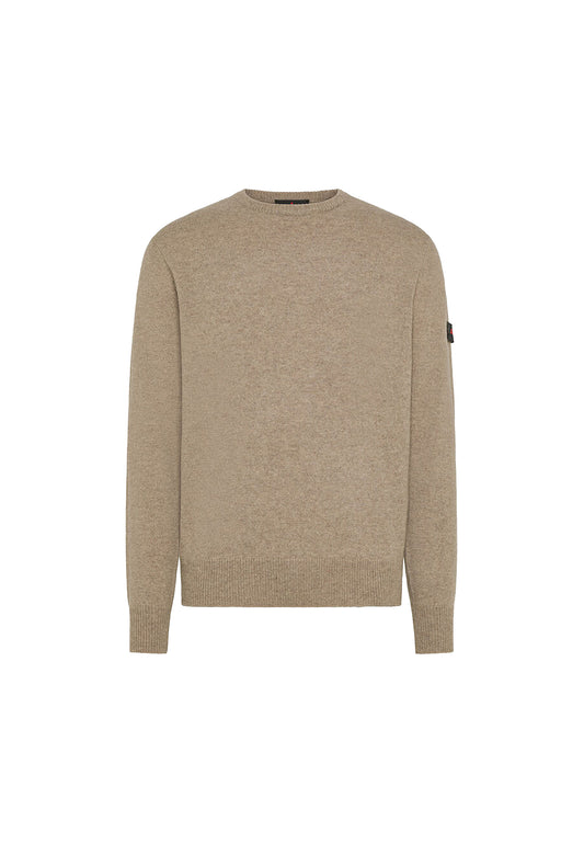 Maglione girocollo beige lana Gediz Peuterey A26 PEU5621 99012205 470470 PEUTEREY 