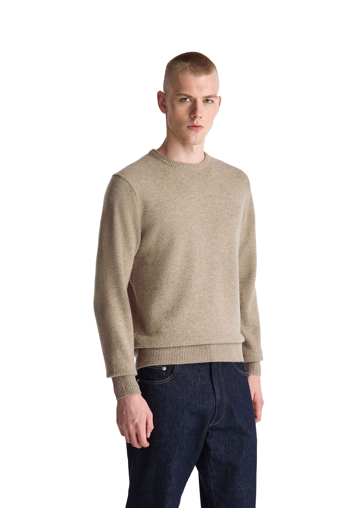 Maglione girocollo beige lana Gediz Peuterey A26 PEU5621 99012205 470470 PEUTEREY 